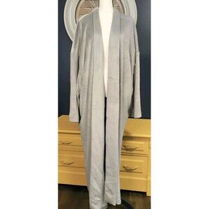 Skims Velour Robe Gray Size Medium Without Tie Lounge Length 53"